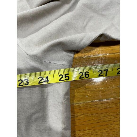 Rene De France Shirt Mens XL Tan Button Down Short Sleeve Utility Pockets Casual - Picture 7 of 8